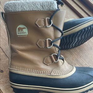 Sorel Tan and Black Waterproof Boots